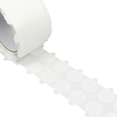 Dubbelzijdige kleefrondjes, PET folie, sterk/zwak 30 mm | 1.000 STK