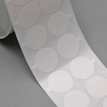 Dubbelzijdige kleefrondjes, PET-folie, non permanent/non permanent 30 mm | 1.000 STK