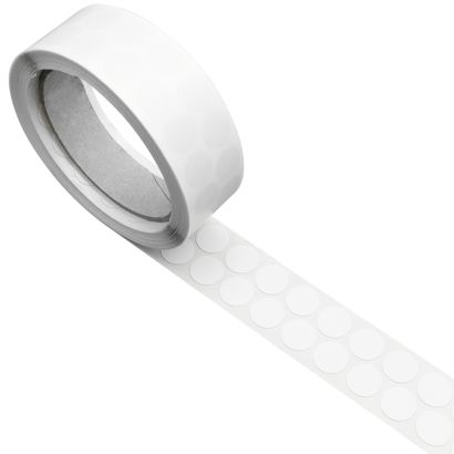 Textiel versterkte kleefrondjes, wit 15 mm | 1.000 STK