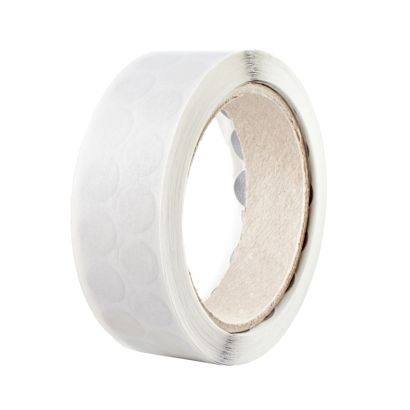 Textiel versterkte kleefrondjes, zilver 2-baans | 15 mm | 1.000 STK