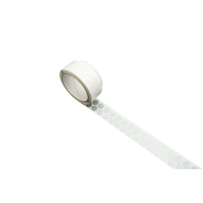 Textiel versterkte kleefrondjes, zilver 2-baans | 25 mm | 1.000 STK
