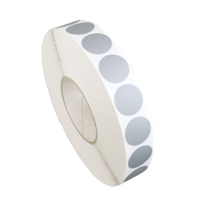 Textiel versterkte kleefrondjes, zilver 1 baan | 30 mm | 2.000 STK