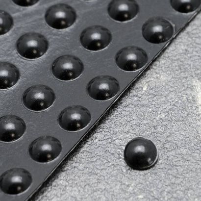 Stootdoppen, halfrond, zelfklevend 10 mm | zwart 