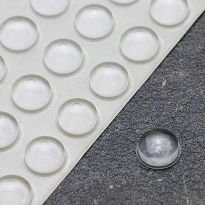 Stootdoppen, halfrond, zelfklevend 11.1 mm | transparant 