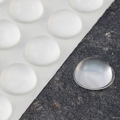 Stootdoppen, halfrond, zelfklevend 19 mm | transparant 