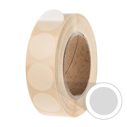 Transparante sluitzegels van papier 34 mm | niet geperforeerd 