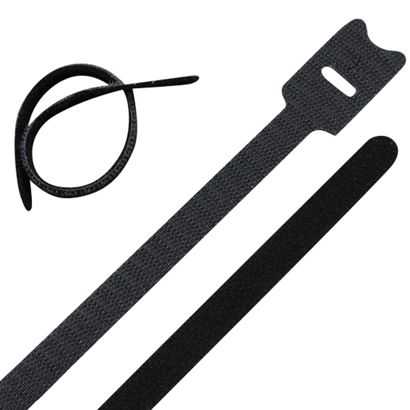 Klittenband kabelbinder/tiewrap, 202 x 12 mm , zwart 
