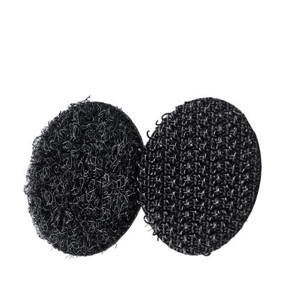 Klittenbandrondjes op vel, set van haak en lus 21 mm | null | 108 STK | Set - haak en lus