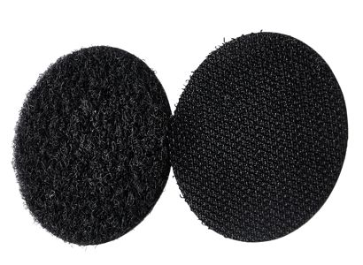 Klittenbandrondjes op vel, set van haak en lus 45 mm | null | 96 STK | Set - haak en lus