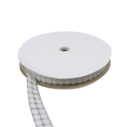 Klittenbandrondjes op rol, 13 mm | null | lus