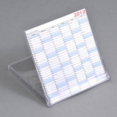 Kalenderhouder, diskette-formaat, 96 x 98 x 8 mm, transparant 