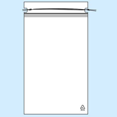 Plastic zakjes met trekkoordjes, PE-folie 50 µm 300 x 470 mm