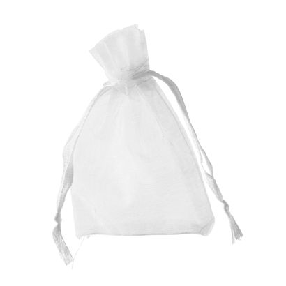 Organza zakjes met satijnbandsluiting null | 50 x 70 mm