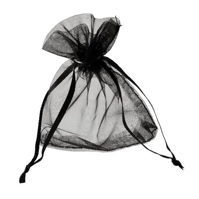 Organza zakjes met satijnbandsluiting null | 75 x 100 mm