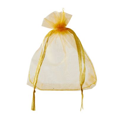 Organza zakjes met satijnbandsluiting null | 75 x 100 mm