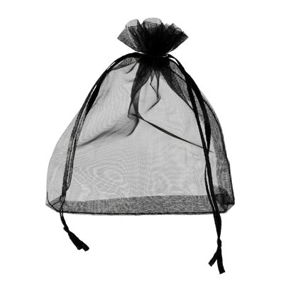 Organza zakjes met satijnbandsluiting null | 90 x 120 mm