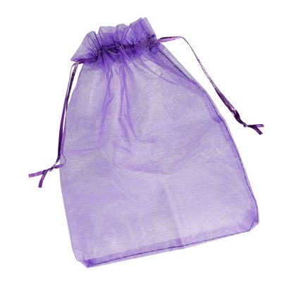 Organza zakjes met satijnbandsluiting null | 150 x 200 mm