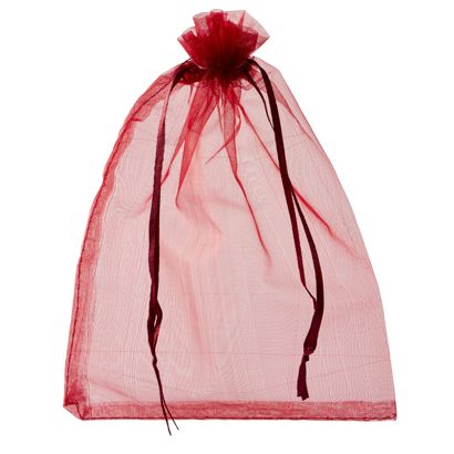 Organza zakjes met satijnbandsluiting null | 150 x 200 mm
