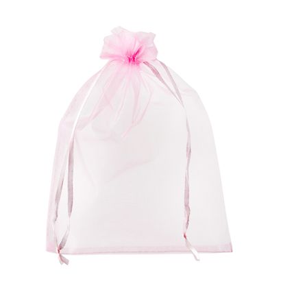 Organza zakjes met satijnbandsluiting null | 150 x 200 mm