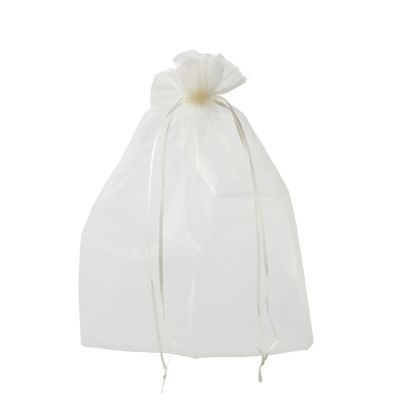 Organza zakjes met satijnbandsluiting null | 150 x 200 mm