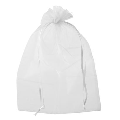 Organza zakjes met satijnbandsluiting null | 200 x 300 mm