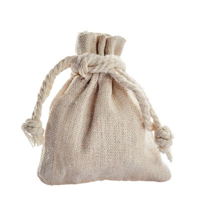 Linnenlook zakjes, smalle kant open, natuurlijke kleur, verpakking met 10 stuks, 80 x 100 mm