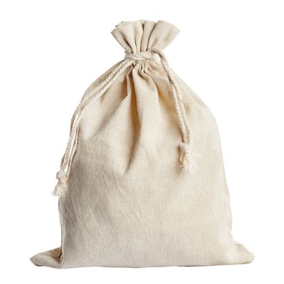 Linnenlook zakjes, smalle kant open, natuurlijke kleur, 1 stuk, 260 x 350 mm 
