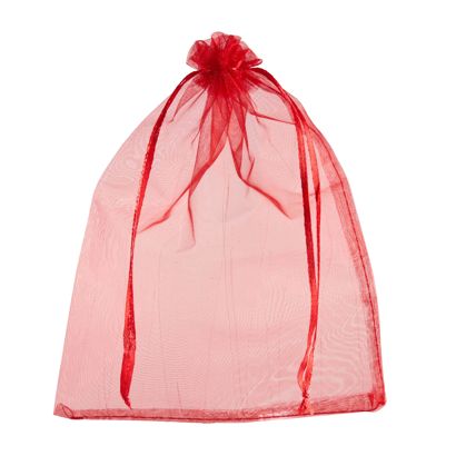 Organza zakjes met satijnbandsluiting null | 150 x 200 mm