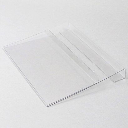 Markeringshoezen voor pallets/houten stapelframes, met vouwrand om te bevestigen, verkorte voorzijde A5