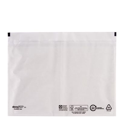 Mailing-/paklijsthoezen, gerecycled PE-folie, transparant A5