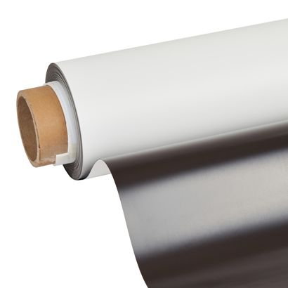 Magneetfolie, bedrukbaar, wit 0.35 mm | 1020 mm | 20 m
