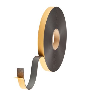 Magneetband met contradeel, zelfklevend 25,4 mm | B - standaard lijm