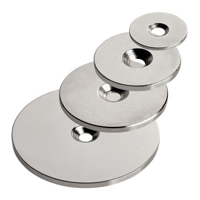 Metalen schijfjes met verzonken boorgat 