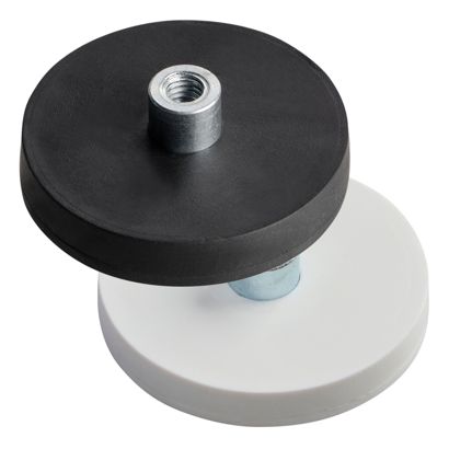 Magneet met rubbercoating met draadbus 