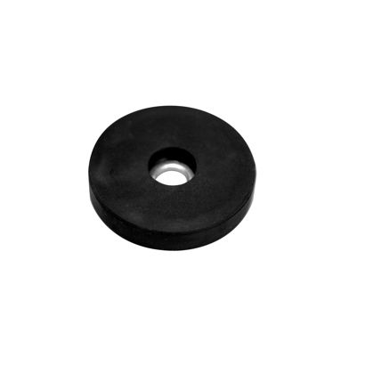 magneet met rubbercoating met cilindrisch boorgat 