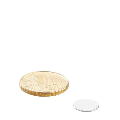 Neodymium magneetrondjes 10 mm x 0,6 mm   | N38, axiaal (parallel aan de hoogte) 