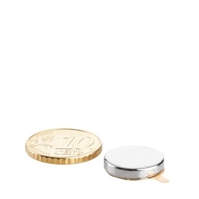 Neodymium magneetrondjes, zelfklevend null | 15 mm x 3 mm | null