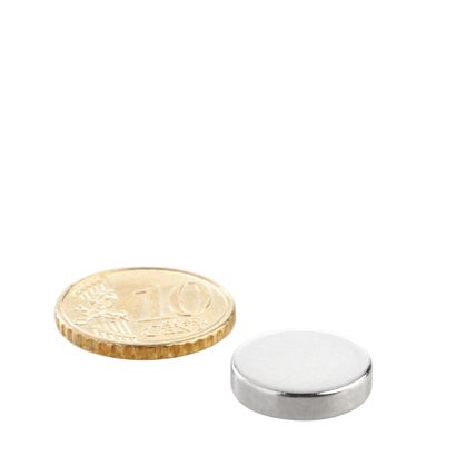 Neodymium magneetrondjes 15 mm x 3,5 mm | N35, axiaal (parallel aan de hoogte)