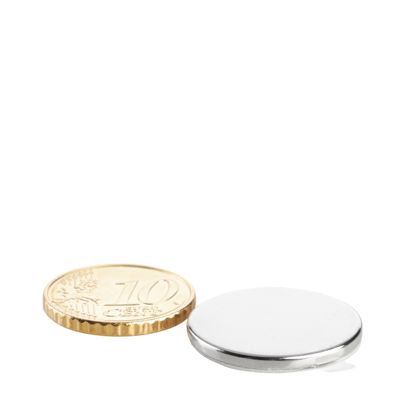 Neodymium magneetrondjes, zelfklevend null | 22 mm x 2 mm | null