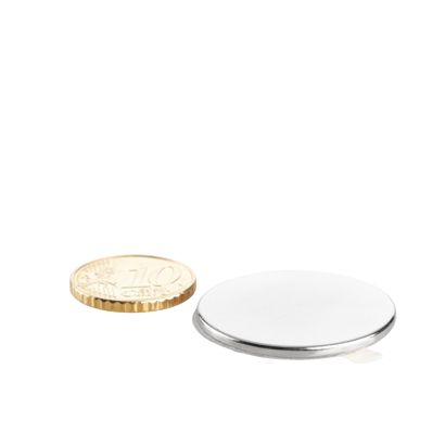Neodymium magneetrondjes, zelfklevend null | 30 mm x 2 mm | null