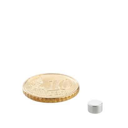 Neodymium magneetrondjes 5 mm x 3 mm | N35, axiaal (parallel aan de hoogte)