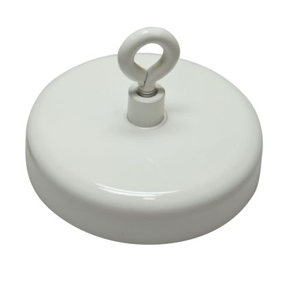 oogmagneet ferriet, houdt ca. 61kg, 80m doorsnee, wit 