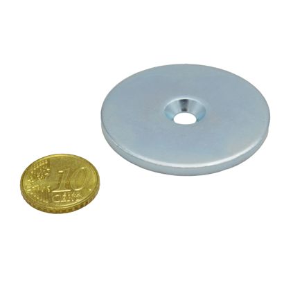 Metalen schijfjes met verzonken boorgat 45 mm