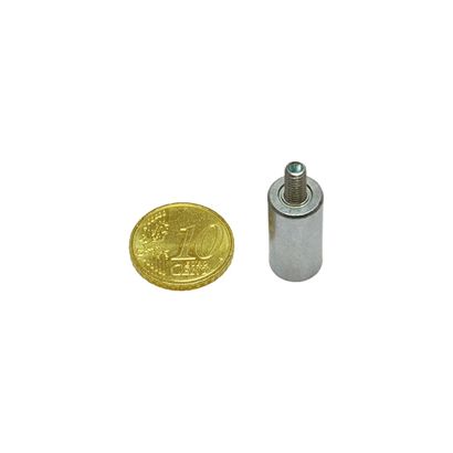 AINiCo-cilindermagneet met schroefdraad 10 mm