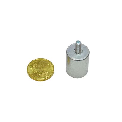 AINiCo-cilindermagneet met schroefdraad 16 mm