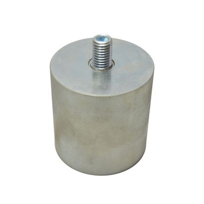 AINiCo-cilindermagneet met schroefdraad 63 mm