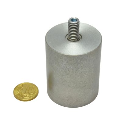 neodymium cilindermagneet met schroefdraad 40 mm