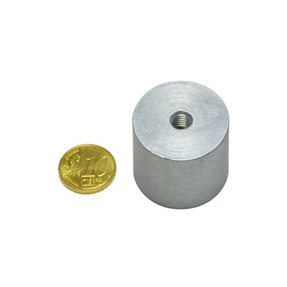 AINiCo-cilindermagneet met inwendige schroefdraad 27 mm | null