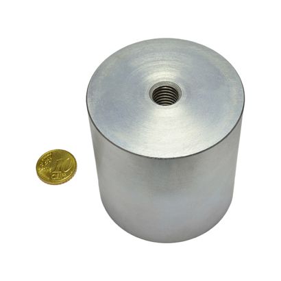 AINiCo-cilindermagneet met inwendige schroefdraad 63 mm | null