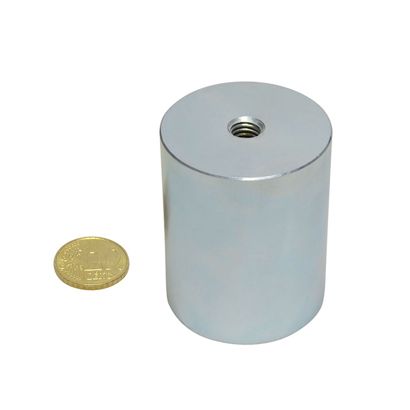 neodymium cilindermagneet met inwendige schroefdraad 40 mm | 50 mm